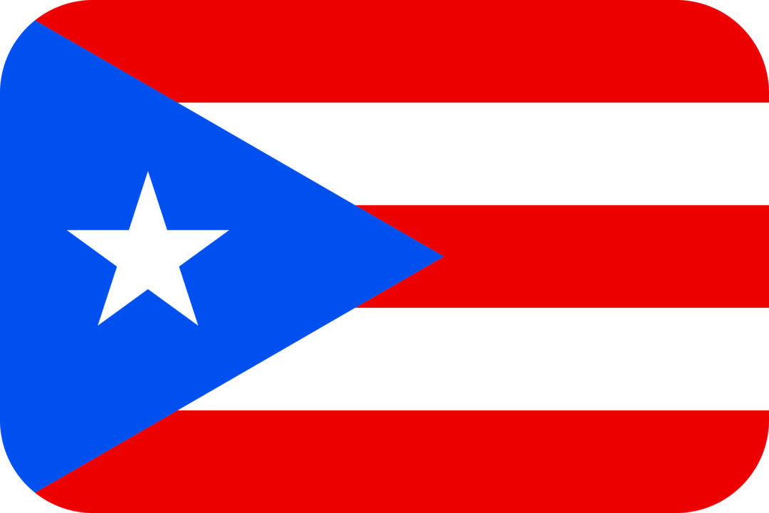 Puerto Rico flag with rounded corners