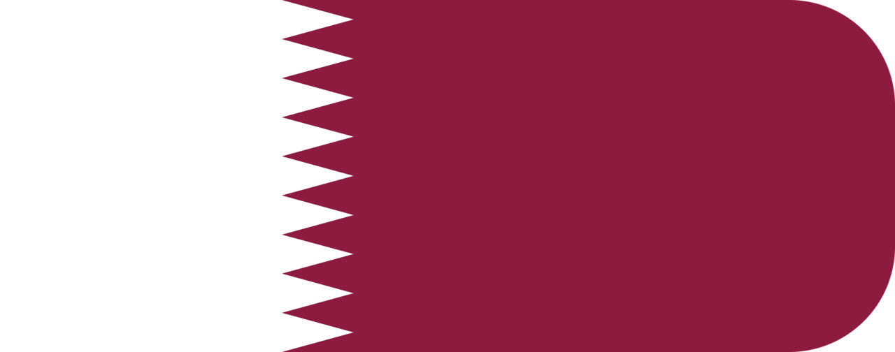 Qatar flag with rounded corners