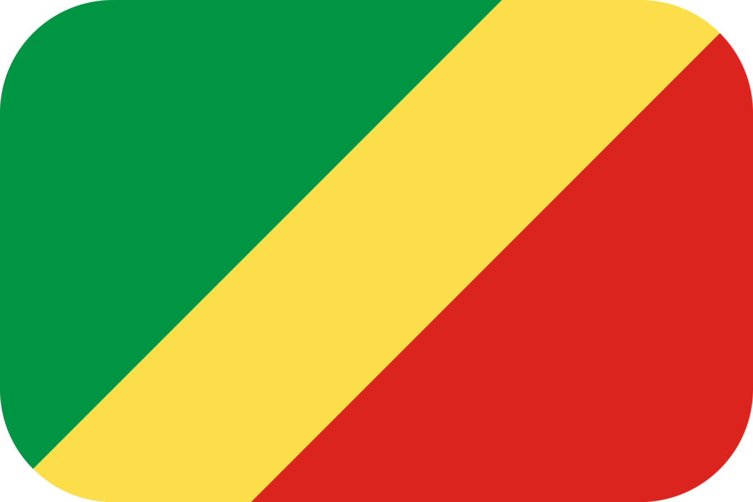 Republic of the Congo flag with rounded corners