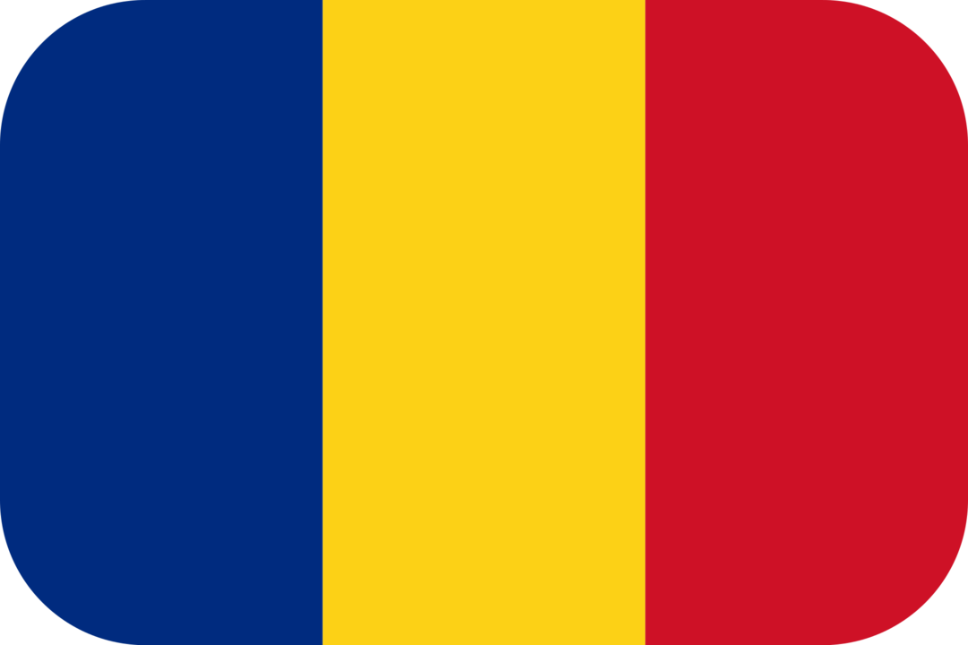 Romania flag with rounded corners