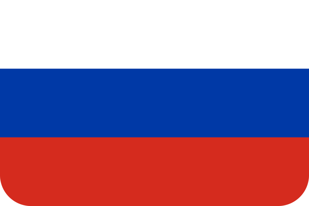 Russia flag with rounded corners