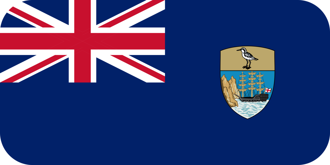 Saint Helena flag with rounded corners