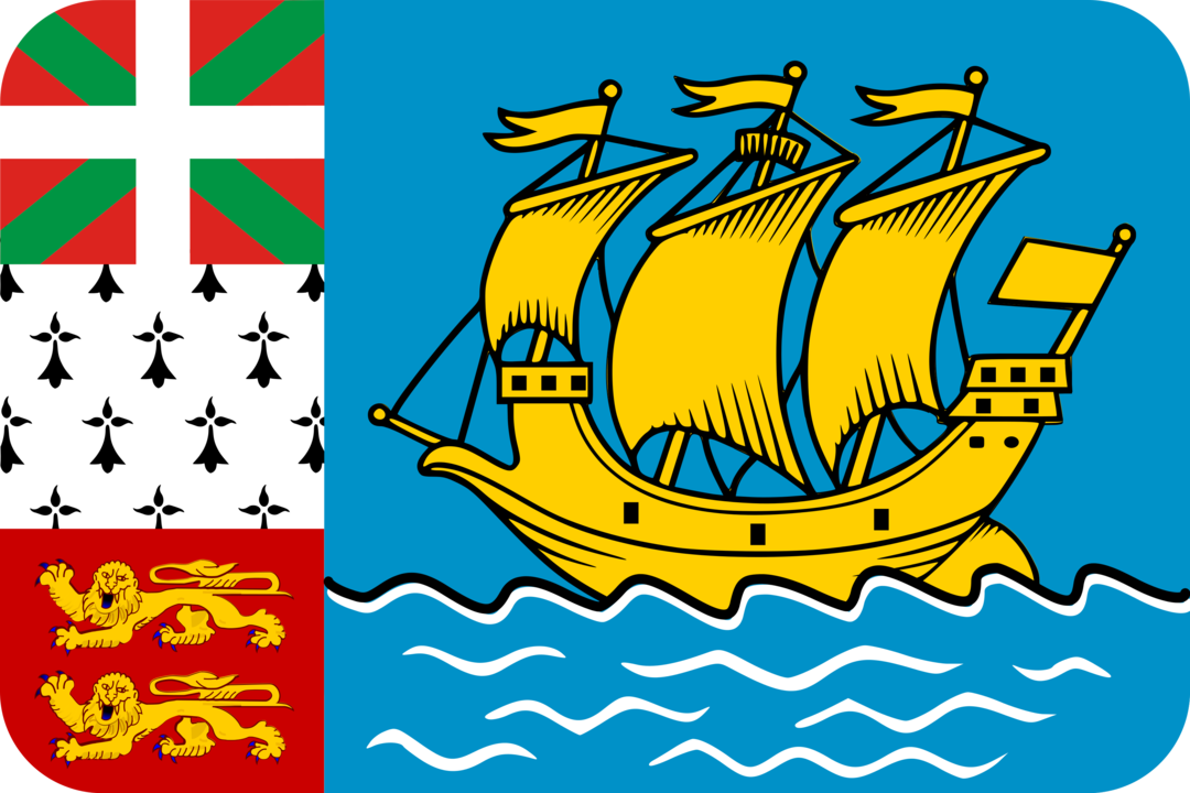 Saint Pierre and Miquelon flag with rounded corners