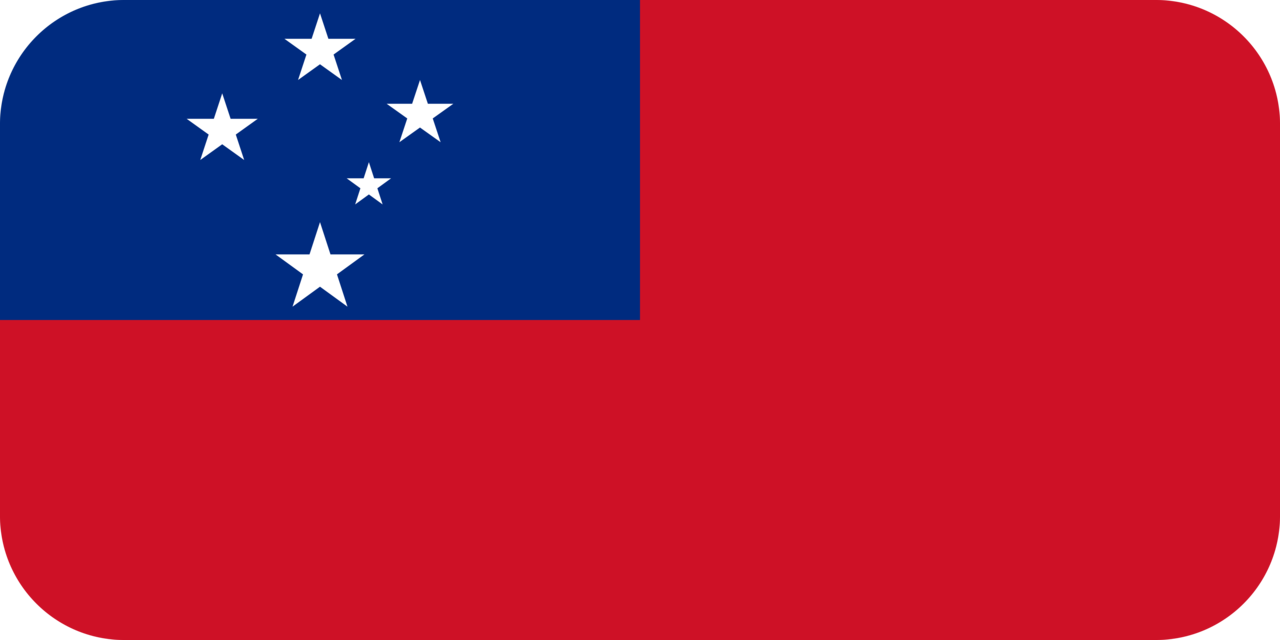 Samoa flag with rounded corners