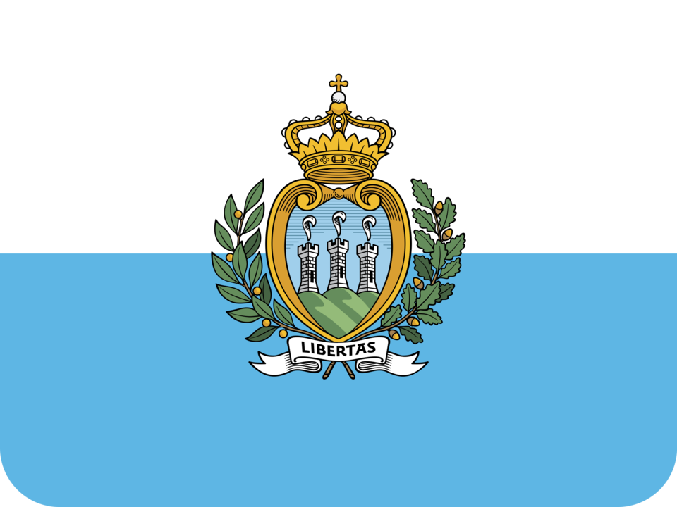 San Marino flag with rounded corners