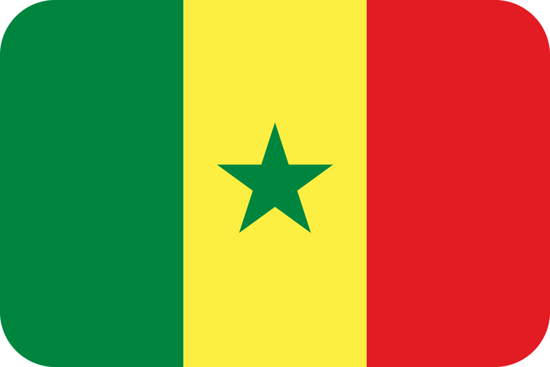 Senegal flag with rounded corners