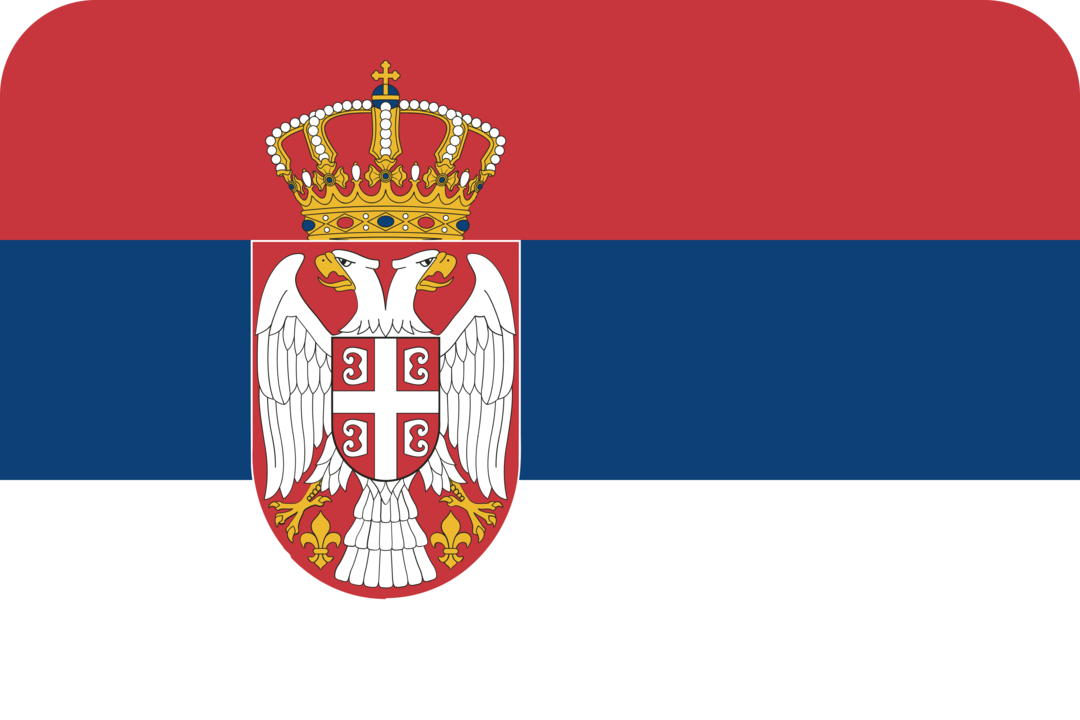 Serbia flag with rounded corners