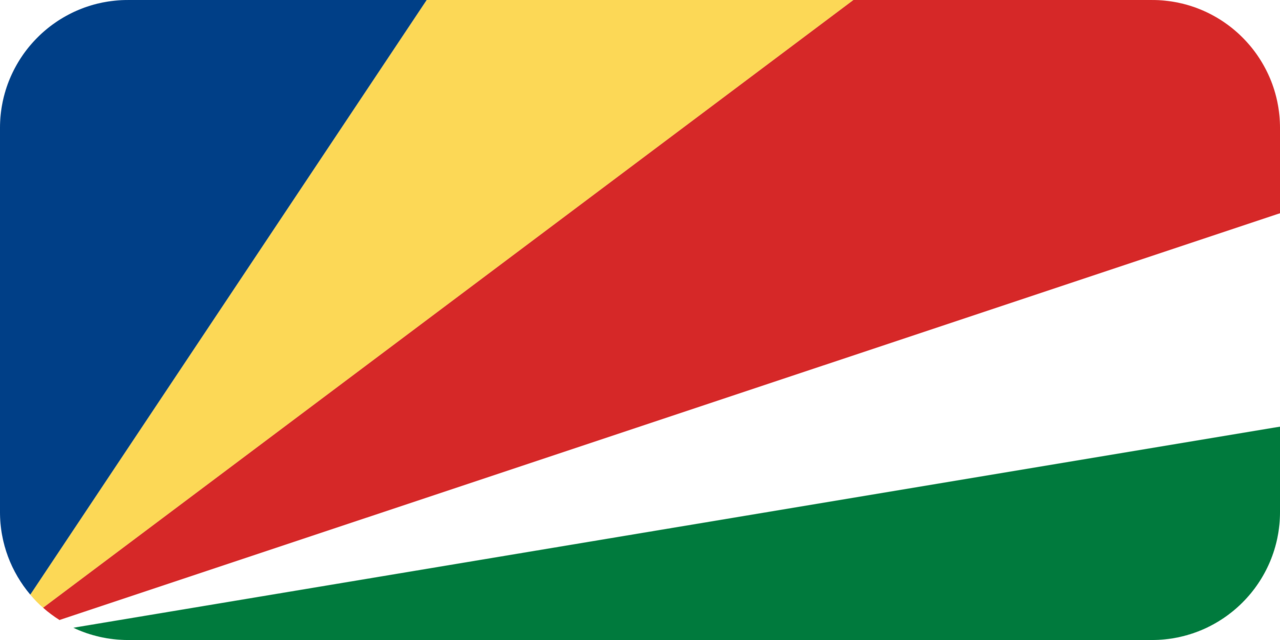 Seychelles flag with rounded corners