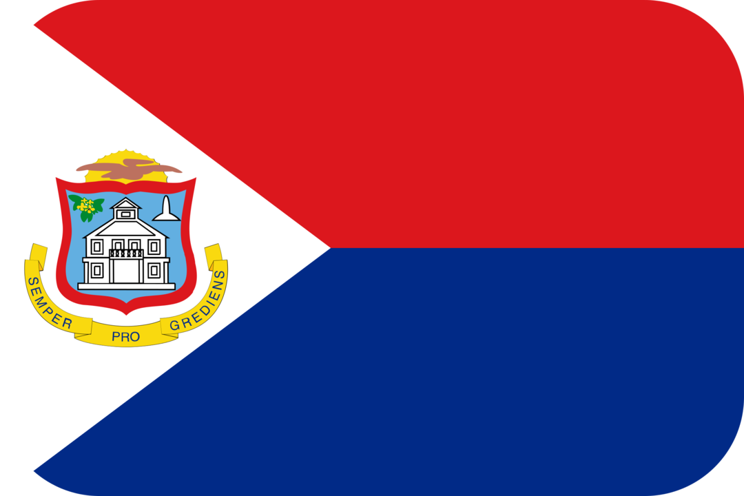 Sint Maarten flag with rounded corners