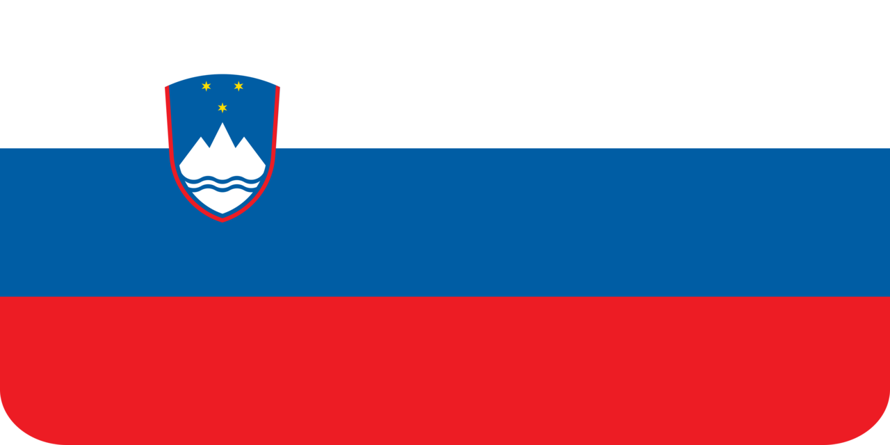 Slovenia flag with rounded corners