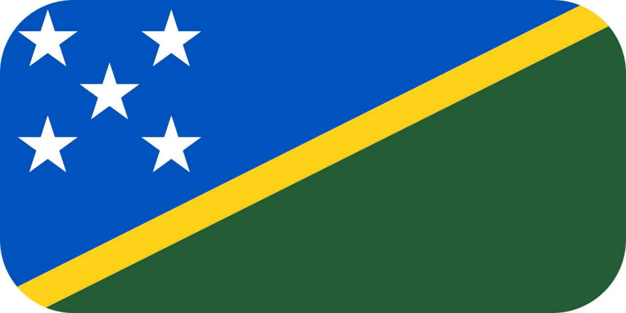 Solomon Islands flag with rounded corners