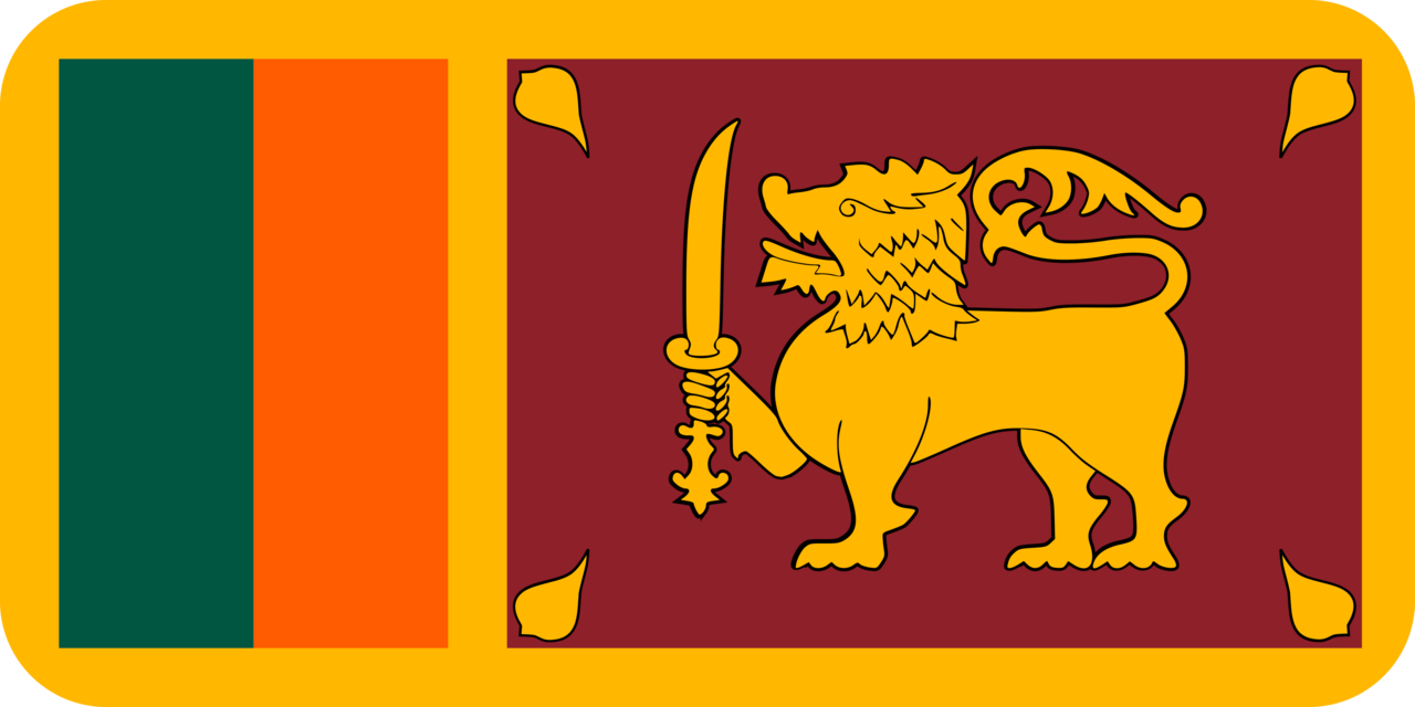 Sri Lanka flag with rounded corners