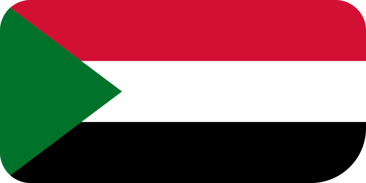 Sudan flag with rounded corners