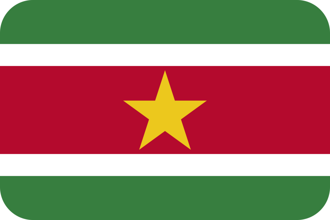 Suriname flag with rounded corners