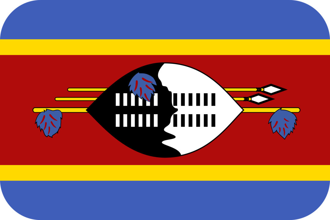Swaziland flag with rounded corners