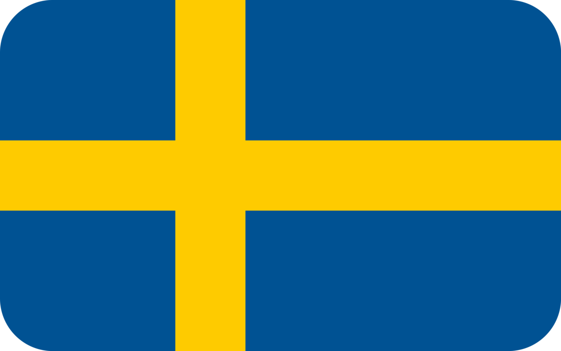 Sweden flag with rounded corners