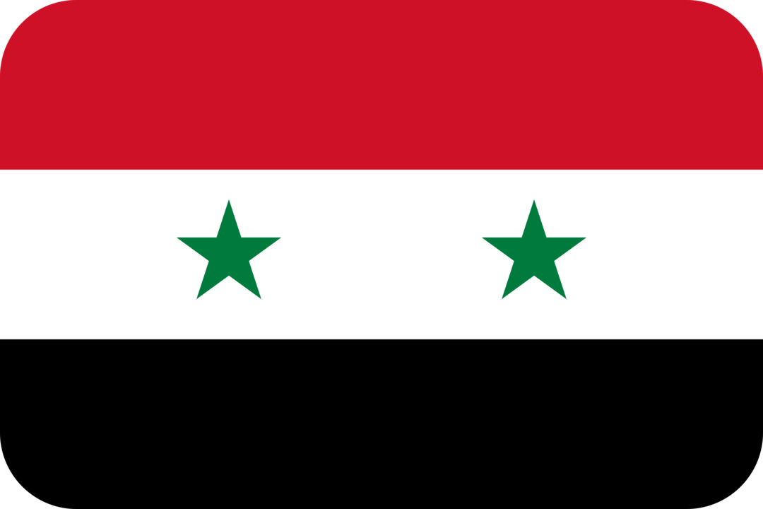 Syria flag with rounded corners