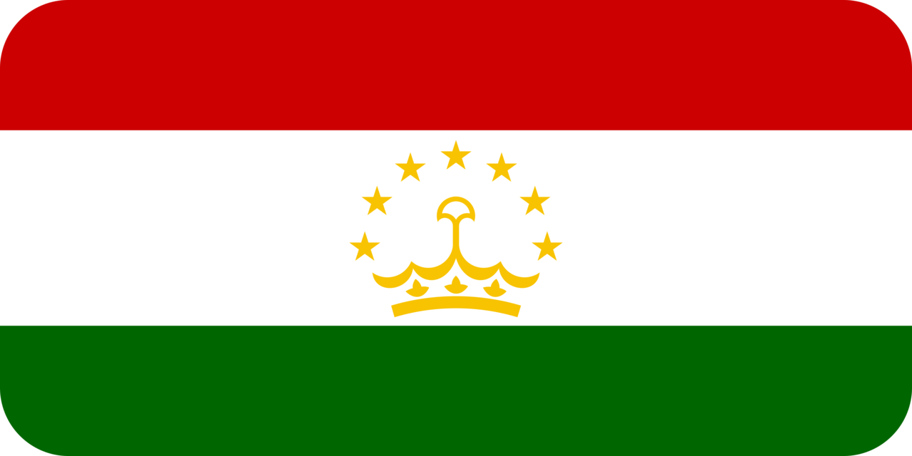 Tajikistan flag with rounded corners