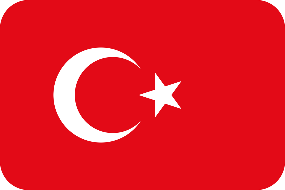 Turkey flag with rounded corners