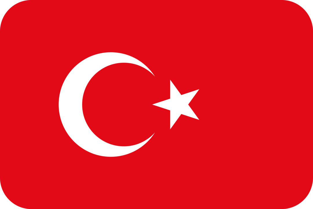 Turkey flag with rounded corners