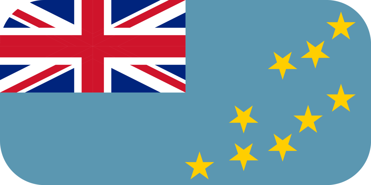 Tuvalu flag with rounded corners