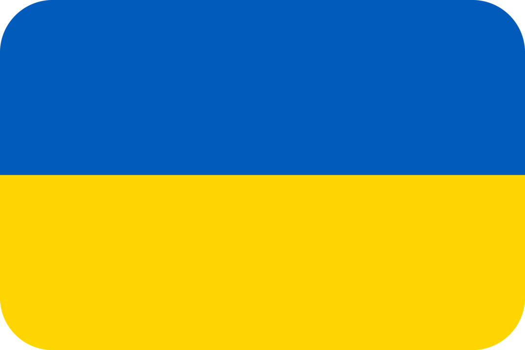 Ukraine flag with rounded corners