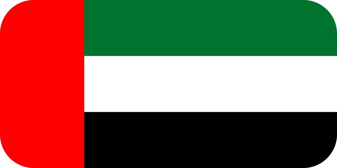 United Arab Emirates flag with rounded corners