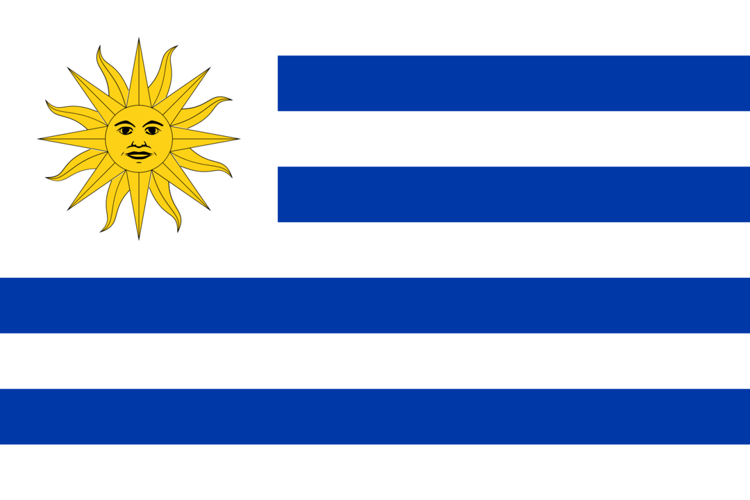 Uruguay flag with rounded corners