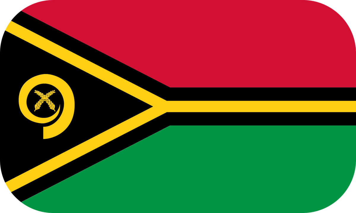 Vanuatu flag with rounded corners