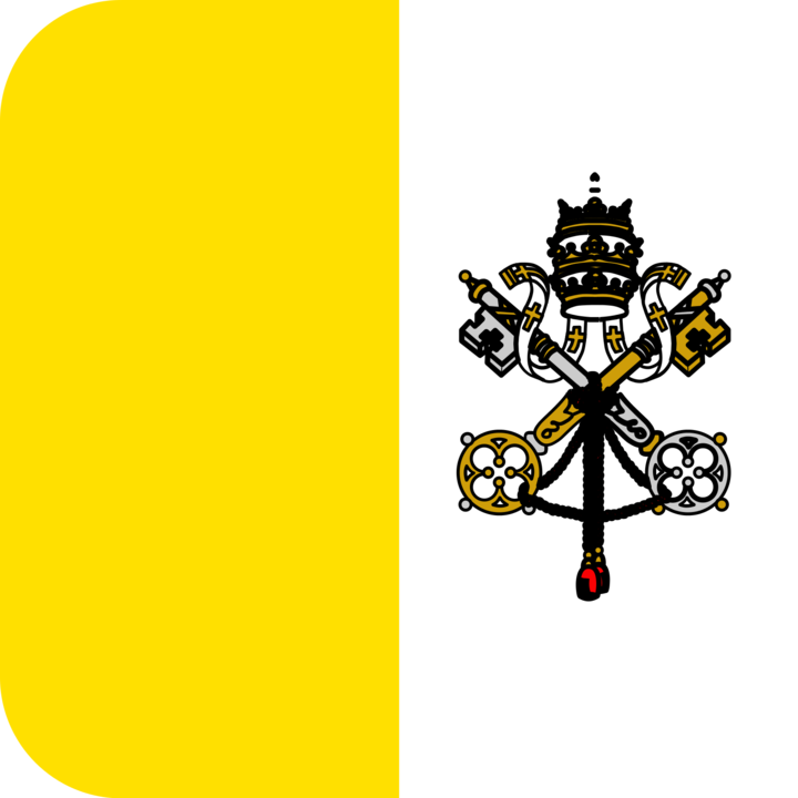 Vatican flag with rounded corners