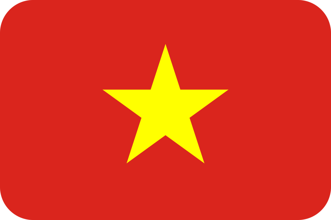 Vietnam flag with rounded corners