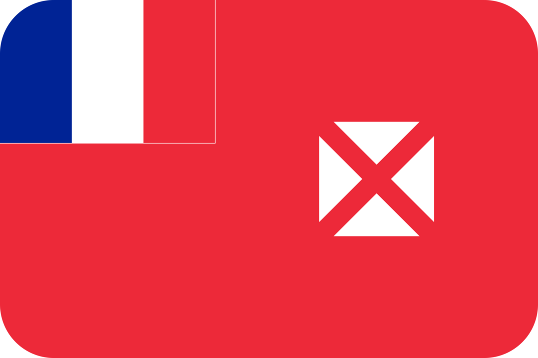 Wallis and Futuna flag with rounded corners