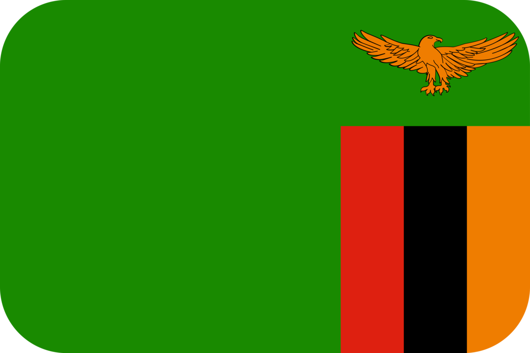 Zambia flag with rounded corners