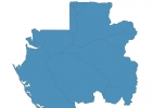 Road map of Gabon thumbnail
