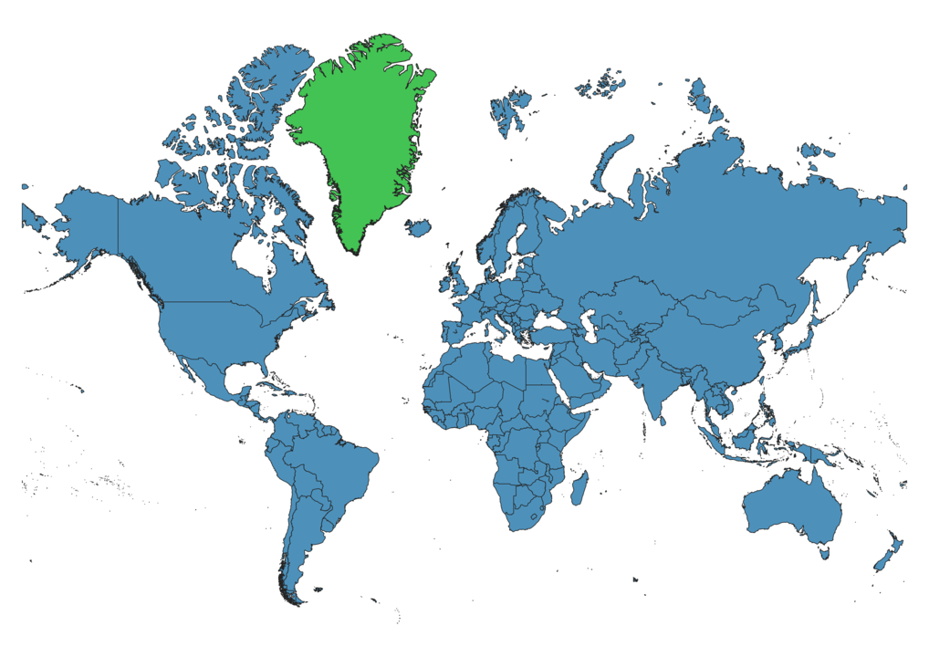 Greenland Map World Atlas 