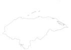 Blank map of Honduras thumbnail