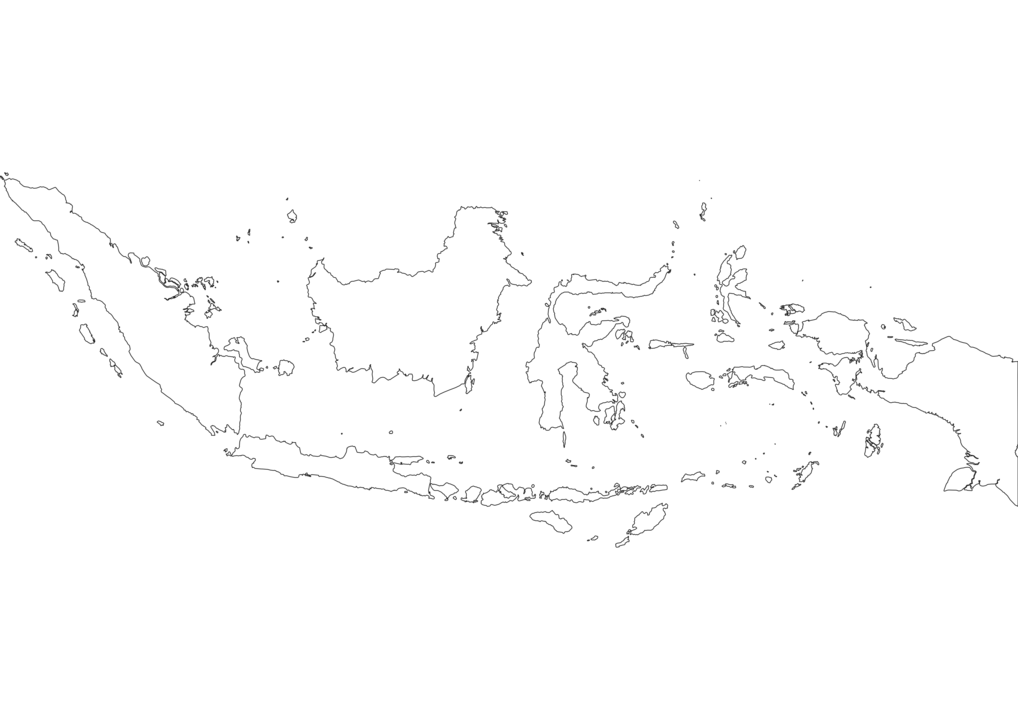 Blank map of Indonesia - Indonesia Outline Map