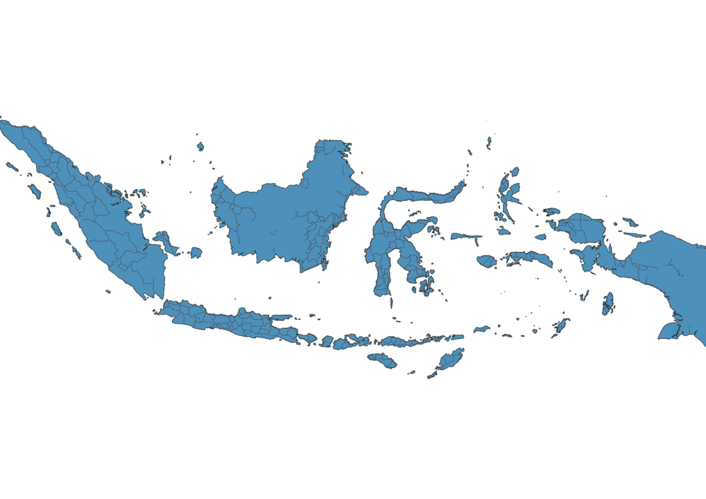 Map of Roads in Indonesia