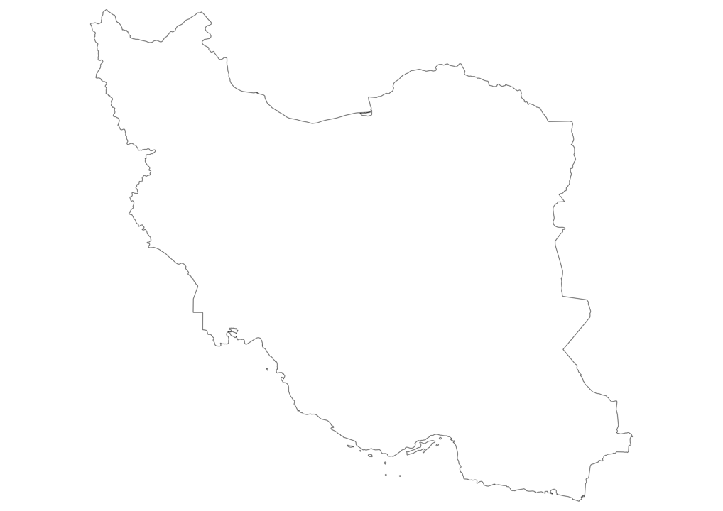 Iran Outline Map