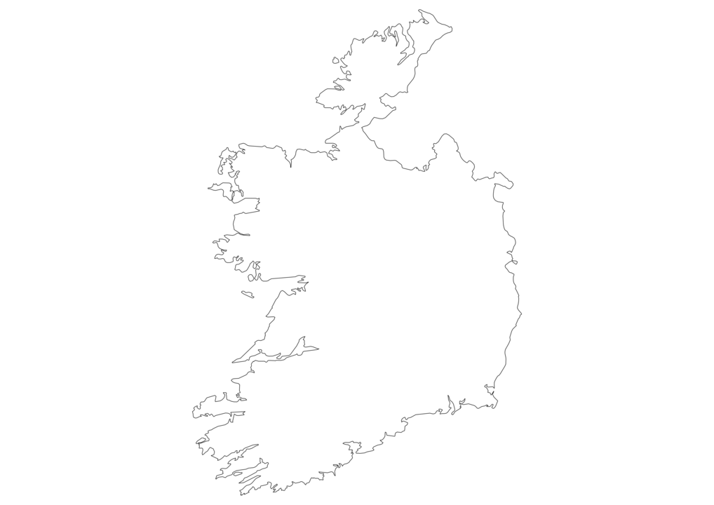Ireland Outline Map