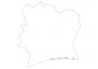 Blank map of Ivory Coast thumbnail