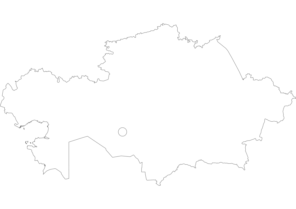 Kazakhstan Outline Map