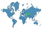 Kazakhstan on World Map thumbnail