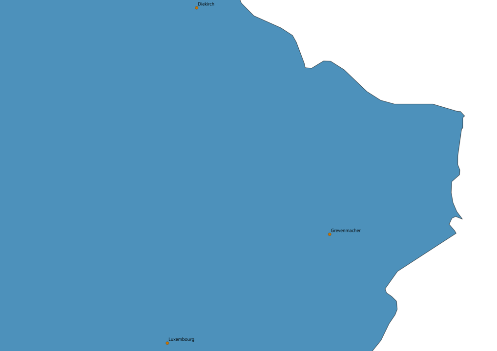 Luxembourg Cities Map