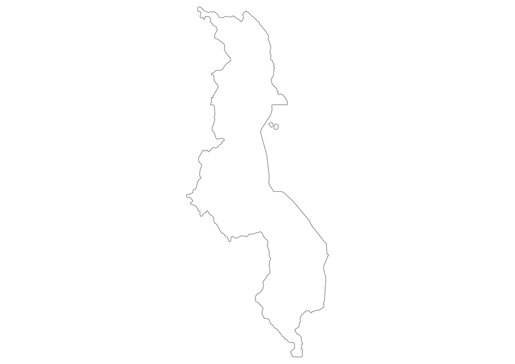 Malawi Outline Map