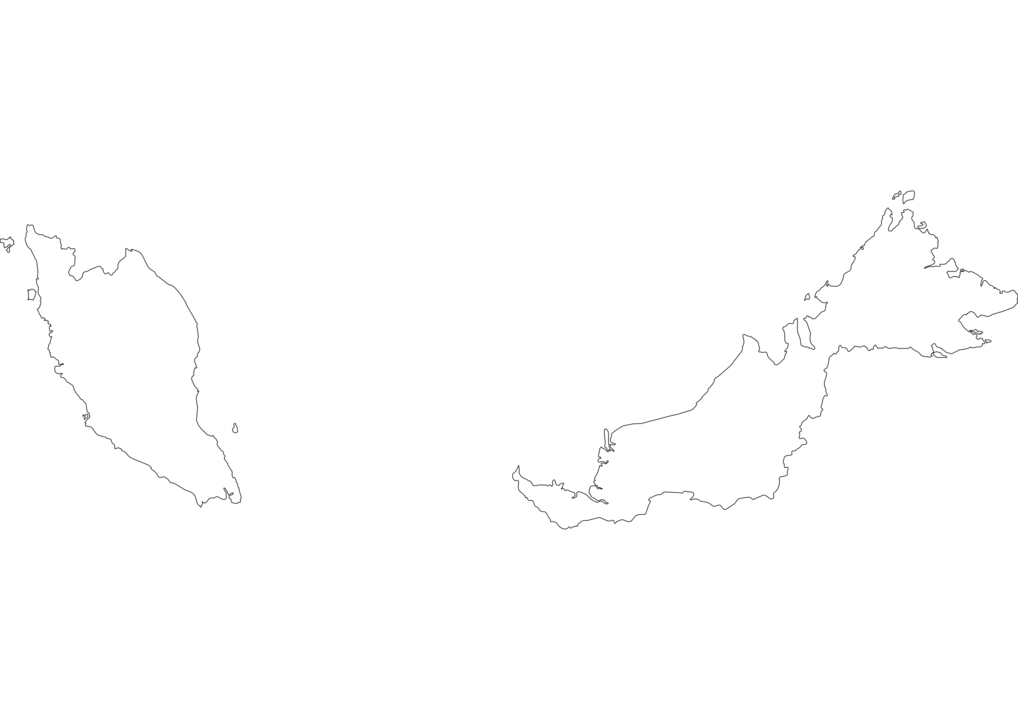 Malaysia Outline Map