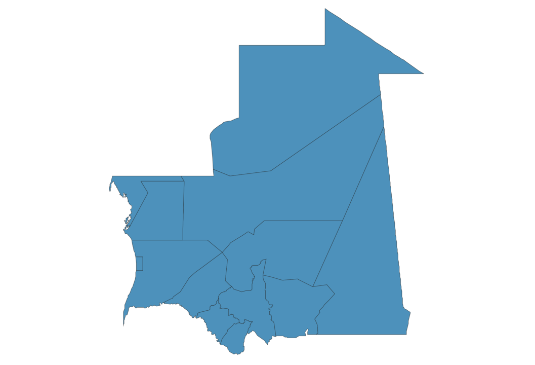 Map Of Mauritania Svg Vector Interactive Hd Mauritania Map