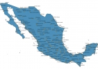 Map of Mexico With Cities thumbnail