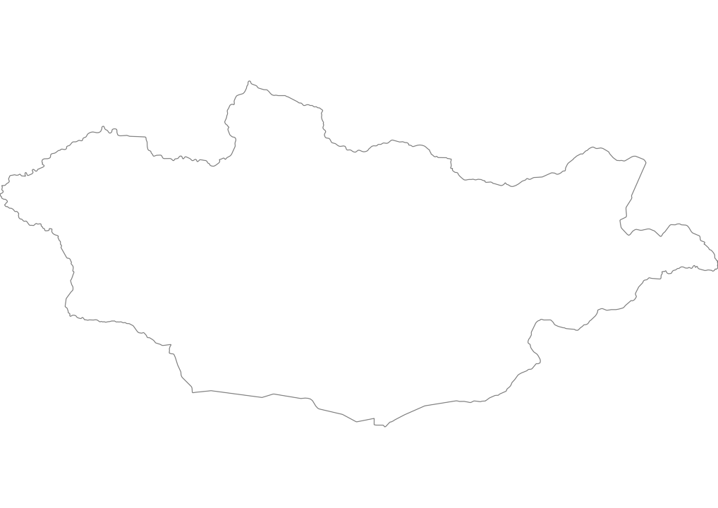 Mongolia Outline Map