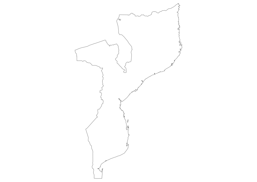 Mozambique Outline Map